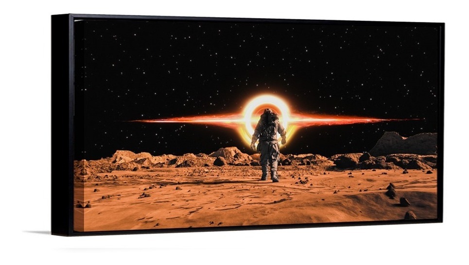 Foto 6 pulgar | Cuadro Astronauta En Marte Explosión Solar Moderno Canvas