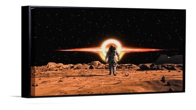 Foto 5 | Cuadro Astronauta En Marte Explosión Solar Moderno Canvas