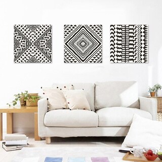 Foto 4 | Cuadros Minimalistas Canvas Triptico Tribales Boho Calidad Color B&n Armazón Bastidor
