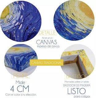Foto 5 | Cuadros Minimalistas Canvas Triptico Tribales Boho Calidad Color B&n Armazón Bastidor