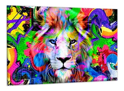 Foto 1 | Cuadros Decorativos Abstracto Moderno Animales Colores 4k