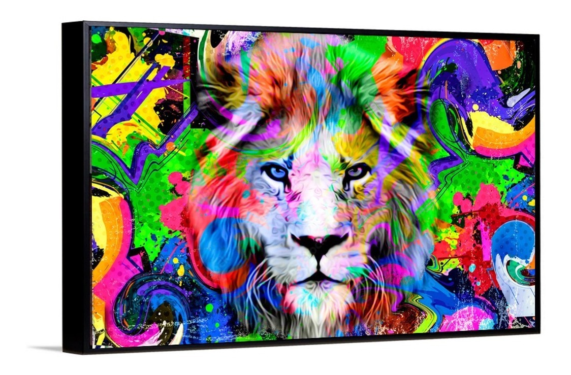 Foto 5 pulgar | Cuadros Decorativos Abstracto Moderno Animales Colores 4k