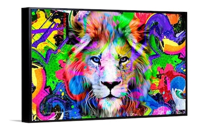 Foto 4 | Cuadros Decorativos Abstracto Moderno Animales Colores 4k