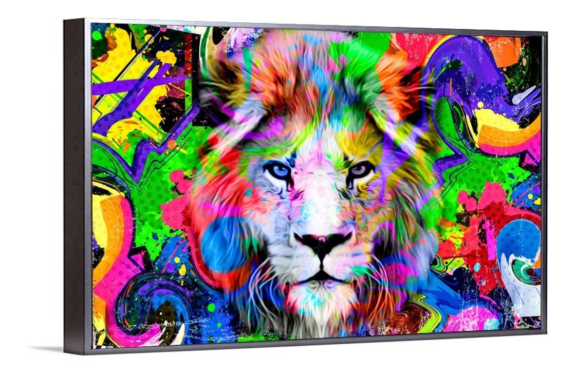 Foto 5 | Cuadros Decorativos Abstracto Moderno Animales Colores 4k