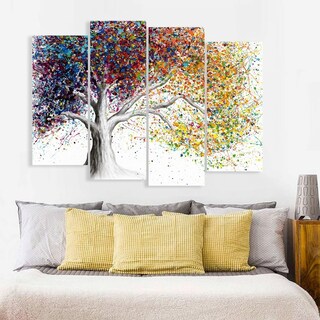 Foto 1 | Cuadro Arbol Acuarela Moderno Alta Calidad Lienzo Canvas Art