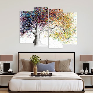 Foto 2 | Cuadro Arbol Acuarela Moderno Alta Calidad Lienzo Canvas Art
