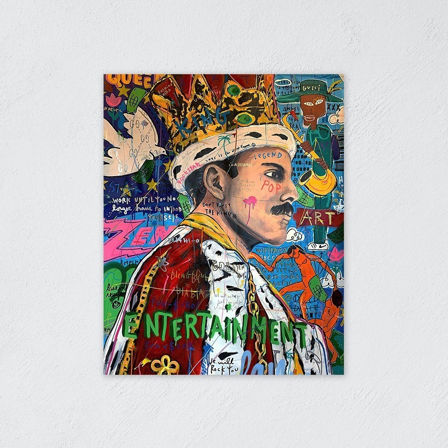 Foto 6 pulgar | Cuadro Decorativo Alec Monopoly Queen Freddie Mercury, Moder