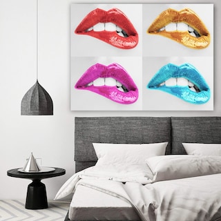 Foto 3 | Cuadro Moderno Art Pop Labios Colores En Canvas .80x1 Mt