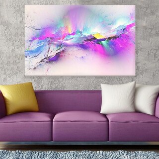 Foto 3 | Cuadro Decorativo Abstracto Moderno Violeta Morados Canvas