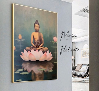 Foto 2 | Cuadro Buda Pintura Moderno Decorativo En Lienzo Canvas Algodón No Sintetico Tipo Oleo