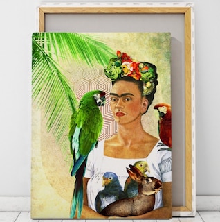 Foto 1 | Frida Kahlo Pinturas Modernas En Tela Lienzo Canvas 40x50cm