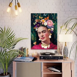 Foto 5 | Frida Kahlo Pinturas Modernas En Tela Lienzo Canvas 40x50cm
