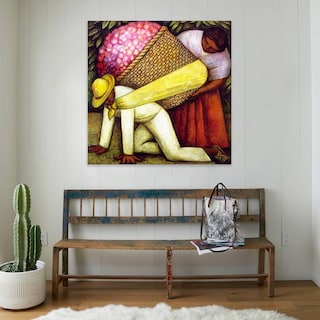 Foto 1 | Cuadro Cargador De Flores Diego Rivera En Lienzo Canvas