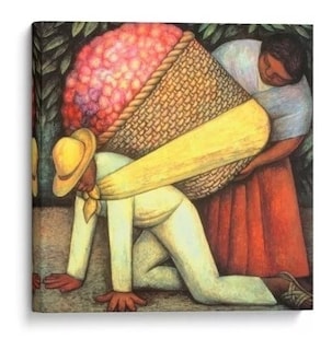 Foto 2 | Cuadro Cargador De Flores Diego Rivera En Lienzo Canvas