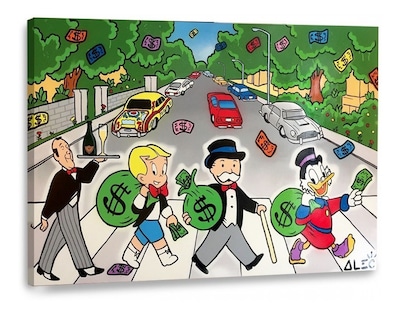 Foto 1 | Cuadros Alec Monopoly En Canvas Graffiti Art Urban Modernos