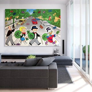 Foto 3 | Cuadros Alec Monopoly En Canvas Graffiti Art Urban Modernos