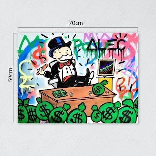 Foto 2 | Cuadro Decorativo Alec Monopoly Inversionista Rico Graffiti