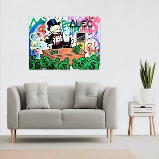 Foto 4 | Cuadro Decorativo Alec Monopoly Inversionista Rico Graffiti