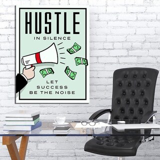Foto 4 | Cuadro Alec Monopoly Canvas Hustle In Silence Money Exito