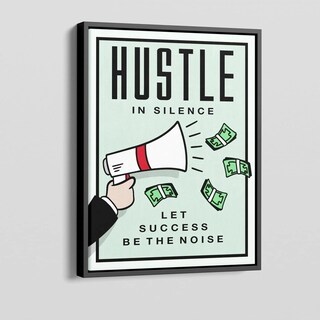 Foto 5 | Cuadro Alec Monopoly Canvas Hustle In Silence Money Exito