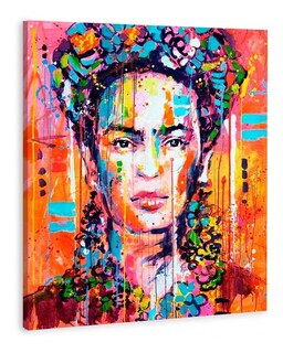 Foto 2 | Cuadro Moderno Frida Kahlo Graffiti Colores ´100x100 Color Multicolor