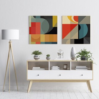Foto 2 | Set Cuadros Mid Century Canvas Cuadrados Bauhaus Bold Colors