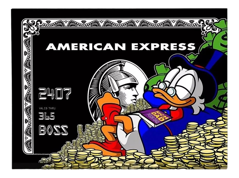 Cuadro Canvas Monopoly American Express X Scrooge Mcduck