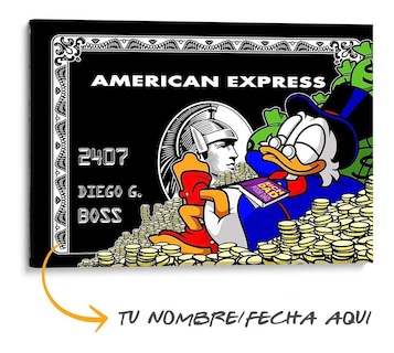 Foto 2 | Cuadro Canvas Monopoly American Express X Scrooge Mcduck