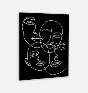 Foto 4 | Cuadro Decorativo Moderno Minimalista Caras, Recamara, Sala