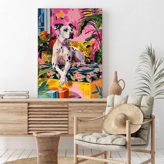 Foto 1 | Cuadro Perro Dálmata Colorido De Moda Maximalista En Canvas