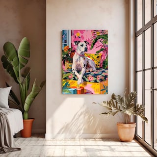 Foto 2 | Cuadro Perro Dálmata Colorido De Moda Maximalista En Canvas