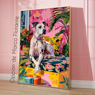 Foto 3 | Cuadro Perro Dálmata Colorido De Moda Maximalista En Canvas