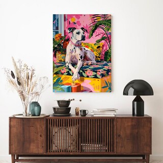 Foto 4 | Cuadro Perro Dálmata Colorido De Moda Maximalista En Canvas