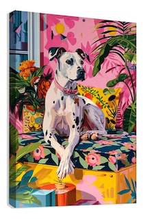 Foto 5 | Cuadro Perro Dálmata Colorido De Moda Maximalista En Canvas