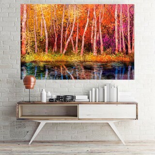 Foto 1 | Cuadro Decorativo Canvas Arboles Colores Tipo Óleo Hd Grande Color Multicolor