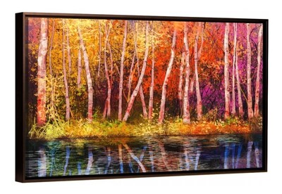 Foto 4 | Cuadro Decorativo Canvas Arboles Colores Tipo Óleo Hd Grande Color Multicolor