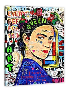Foto 1 | Cuadro Decorativo Alec Monopoly Frida Kahlo, Recamara Sala Color Verde