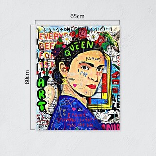 Foto 2 | Cuadro Decorativo Alec Monopoly Frida Kahlo, Recamara Sala Color Verde