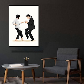 Foto 4 | Cuadro Pulp Fiction Baile Minimalista Decorativo En Canvas