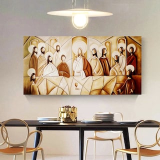 Foto 4 | Cuadro Decorativo Ultima Cena Abstracto Elegante 50x100cm