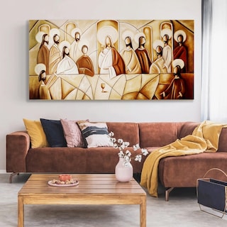 Foto 5 | Cuadro Decorativo Ultima Cena Abstracto Elegante 50x100cm
