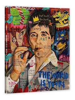 Foto 1 | Cuadro Decorativo Alec Monopoly Scarface Graffiti, Decoració Color Rojo