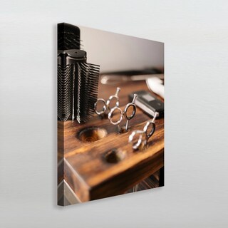 Foto 2 | Cuadro Tijeras Barberia Vintage Canvas Grueso 60x90cm