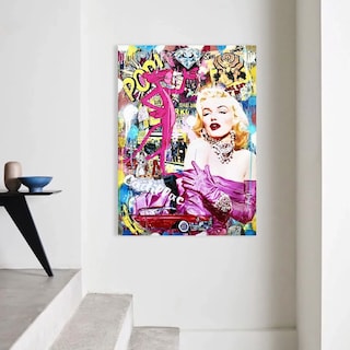 Foto 1 | Cuadro Marilyn Monroe Arte Graffiti Canvas Premium 60x90