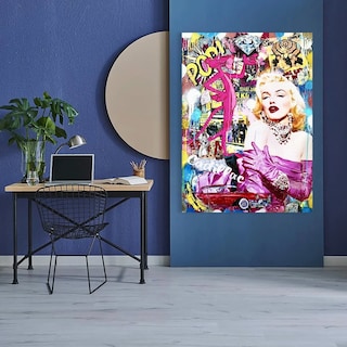 Foto 3 | Cuadro Marilyn Monroe Arte Graffiti Canvas Premium 60x90