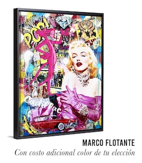 Foto 5 | Cuadro Marilyn Monroe Arte Graffiti Canvas Premium 60x90