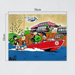 Foto 2 | Cuadro Decorativo Alec Monopoly Lancha Del Dinero, Recamara