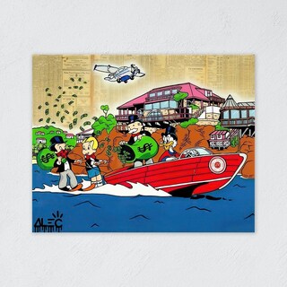 Foto 5 | Cuadro Decorativo Alec Monopoly Lancha Del Dinero, Recamara