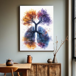Foto 1 | Cuadro Paisaje Arbol Pulmones Colorido 90x60cm.