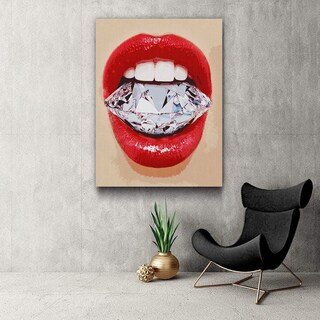 Foto 5 | Cuadro Arte Moderno Canvas Labios Con Diamante Alta Calidad Color Multicolor Armazón Bastidor
